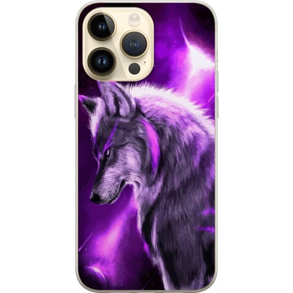 Apple iPhone 15 Pro Max Gjennomsiktig deksel Lilla Ulv