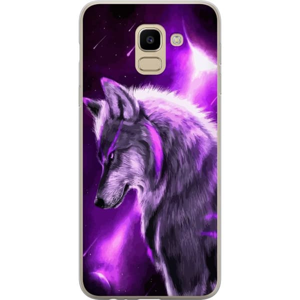 Samsung Galaxy J6 Gennemsigtig cover Lilla Varg