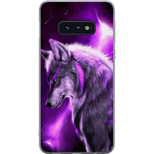 Samsung Galaxy S10e Läpinäkyvä kuori Punainen Susi