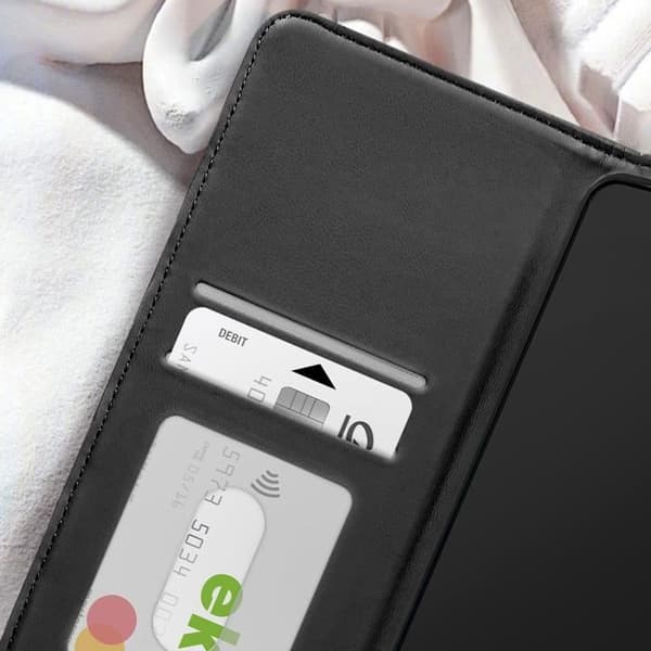 Fodral till Xiaomi Poco F6 - AVIZAR - Quilted Style - Korthållare - Svart
