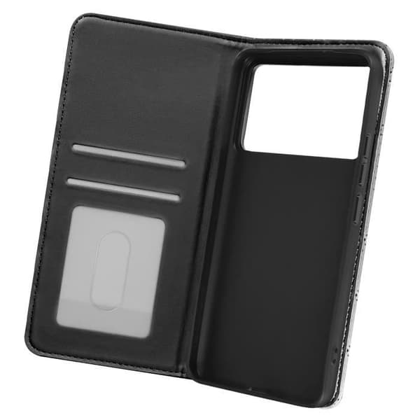 Fodral till Xiaomi Poco F6 - AVIZAR - Quilted Style - Korthållare - Svart