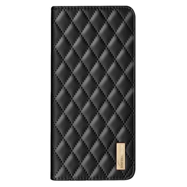 Fodral till Xiaomi Poco F6 - AVIZAR - Quilted Style - Korthållare - Svart