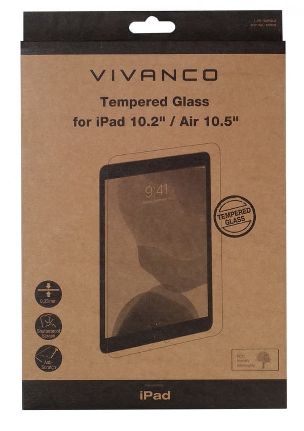 Vivanco iPad 10.2 (gen 7/8/9) Näytönsuoja Karkaistu Suojalasi 9H