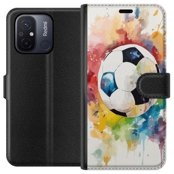 Xiaomi Redmi 12C Lompakkokotelo Jalkapallo