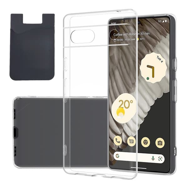 Google Pixel 7a cover og kortholder - beskyttelse og nem korthåndtering - sort