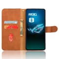Pikkukuva 2 / 6: SKALO Asus ROG Phone 8 5G Matt PU Nahka lompakkokotelo - Ruskea