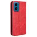 Miniatyrbild 7 av 7: SKALO Motorola Moto G04 Embossed Premium Plånboksfodral - Röd