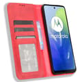 Miniatyrbild 2 av 7: SKALO Motorola Moto G04 Embossed Premium Plånboksfodral - Röd