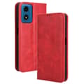 Miniatyrbild 1 av 7: SKALO Motorola Moto G04 Embossed Premium Plånboksfodral - Röd