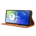 Miniatyrbild 3 av 7: SKALO Motorola Moto G04 Embossed Premium Plånboksfodral - Brun