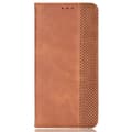 Miniatyrbild 6 av 7: SKALO Motorola Moto G04 Embossed Premium Plånboksfodral - Brun