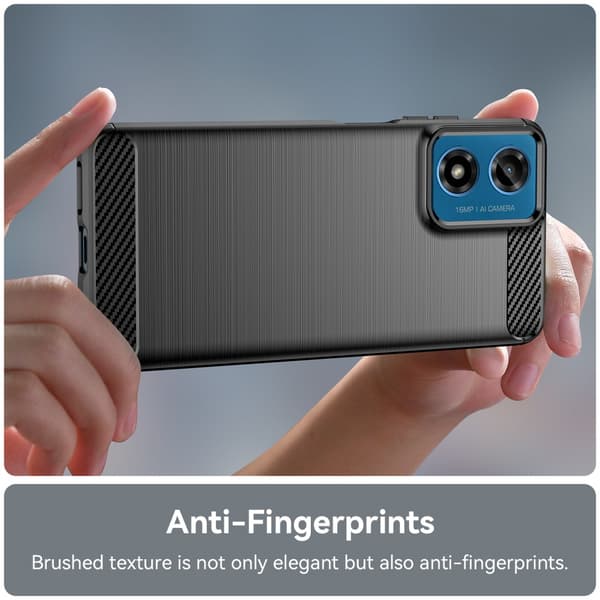 SKALO Motorola Moto G04 Armor Carbon Iskunkestävä TPU suojakuori