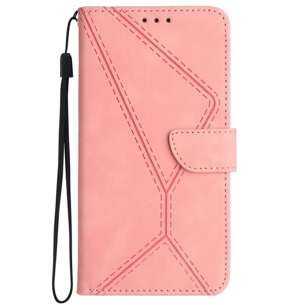 SKALO Motorola Moto G04 Embossed Plånboksfodral i PU-Läder - Rosa