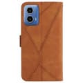 Miniatyrbild 8 av 8: SKALO Motorola Moto G04 Embossed Plånboksfodral i PU-Läder - Brun