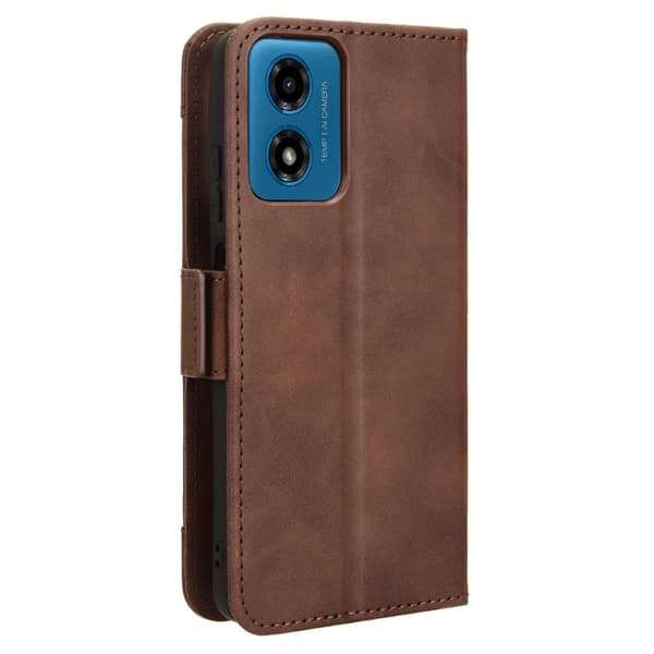 SKALO Motorola Moto G04 6-FACK Plånboksfodral - Brun