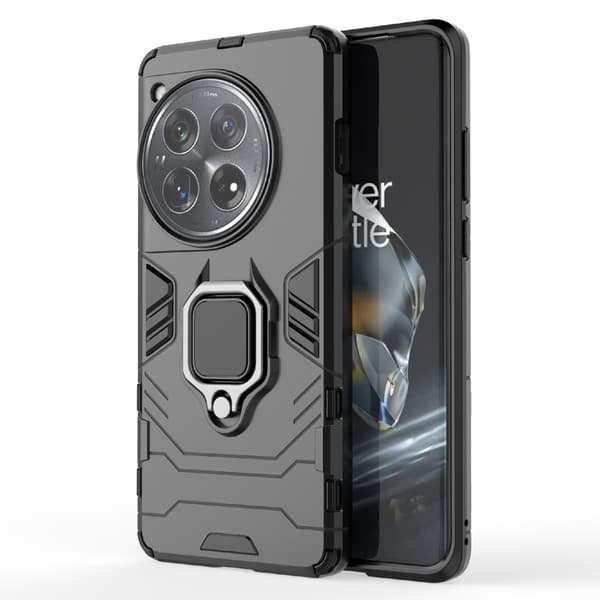SKALO OnePlus 12 5G Armor Hybrid Metallring skal - Svart