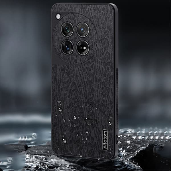SKALO OnePlus 12 5G PU-nahka Hybridi Suojakuori - Sininen