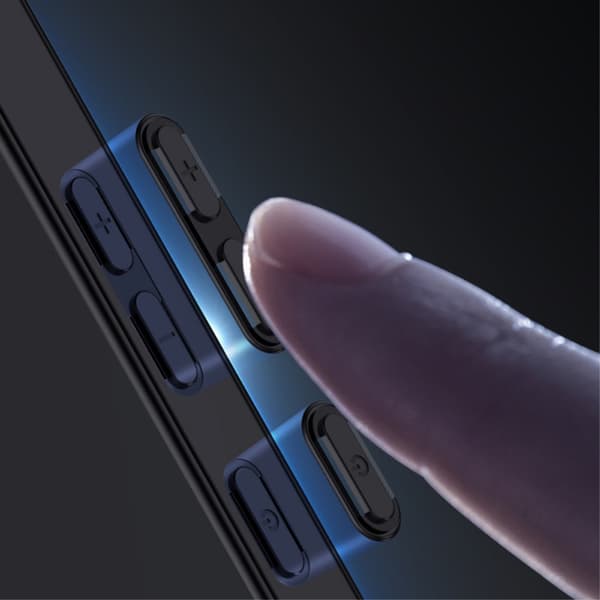 SKALO OnePlus 12 5G PU-nahka Hybridi Suojakuori - Sininen