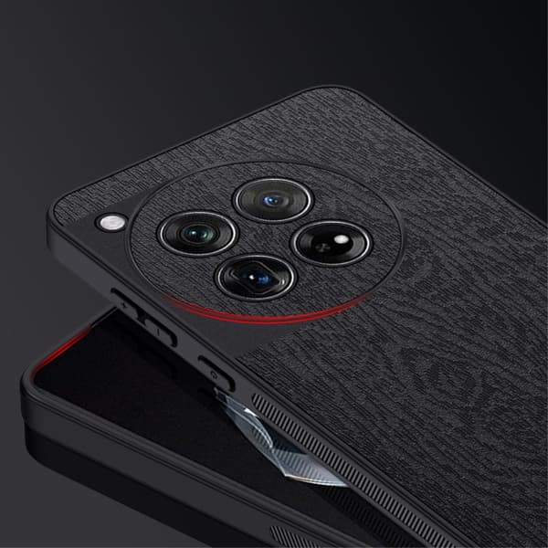 SKALO OnePlus 12 5G PU-nahka Hybridi Suojakuori - Sininen