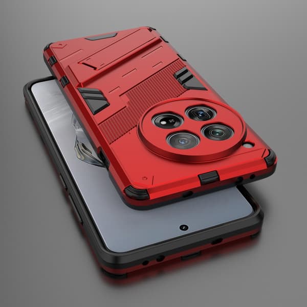 SKALO OnePlus 12 5G Hybrid BIBERCAS Cover - Rød