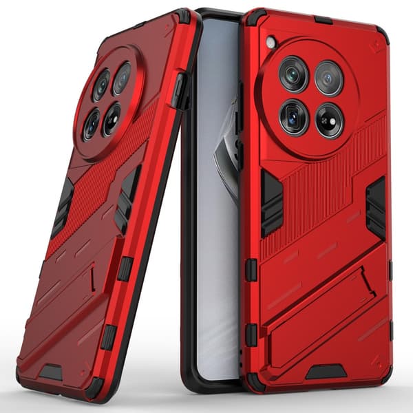 SKALO OnePlus 12 5G Hybrid BIBERCAS Cover - Rød