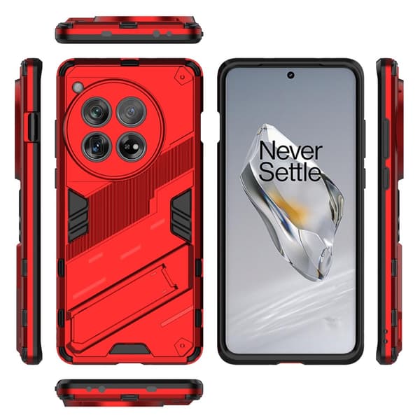 SKALO OnePlus 12 5G Hybrid BIBERCAS Cover - Rød