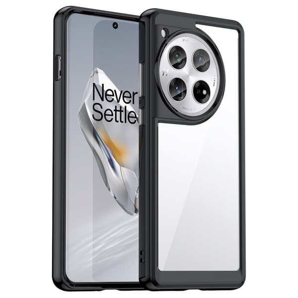SKALO OnePlus 12 5G Väri Puskurin Suojakuori - Musta