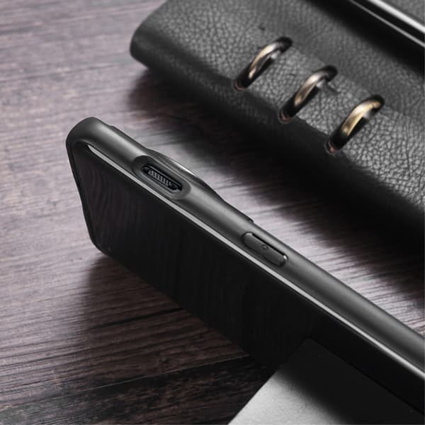 SKALO OnePlus 12 5G PU læder hybrid magnetisk ring Cover - Sort