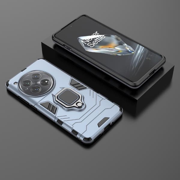 SKALO OnePlus 12 5G Armor Hybrid Metallring skal - Blå