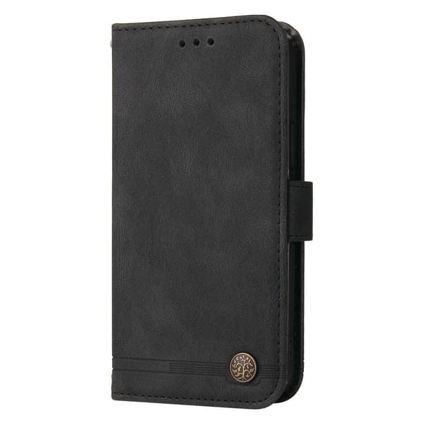 SKALO OnePlus 12R 5G Plånboksfodral i PU-Läder - Svart