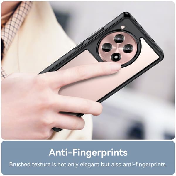 SKALO OnePlus 12R 5G Farve Bumper Cover - Sort