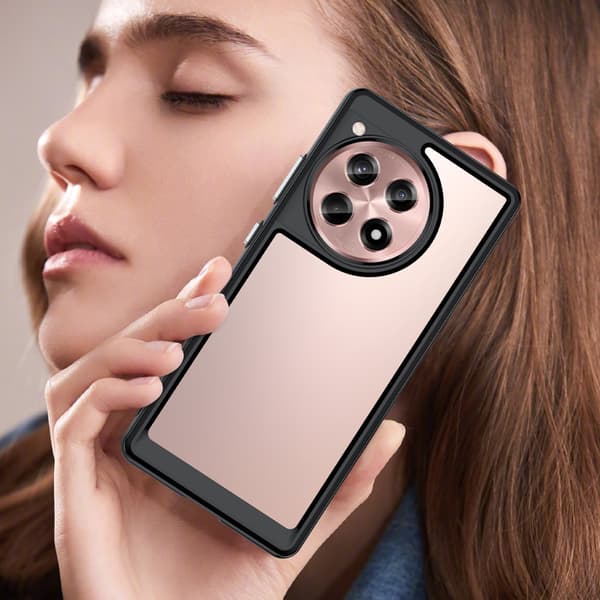 SKALO OnePlus 12R 5G Farve Bumper Cover - Sort