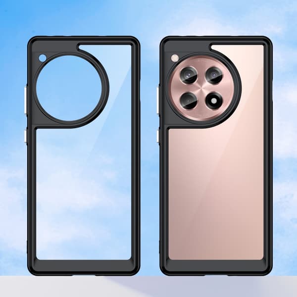 SKALO OnePlus 12R 5G Farve Bumper Cover - Sort