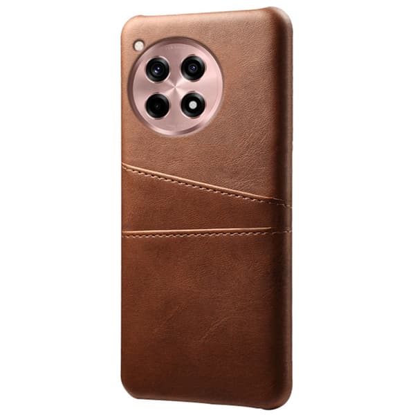 SKALO OnePlus 12R 5G PU-læder Cover med Pung - Brun