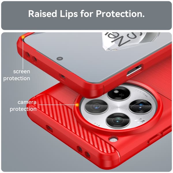 SKALO OnePlus 12 5G Armor Carbon Stødsikker TPU-cover