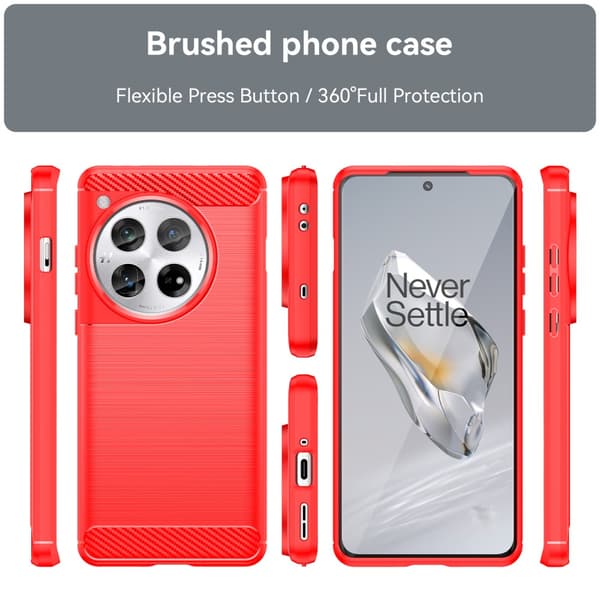 SKALO OnePlus 12 5G Armor Carbon Stødsikker TPU-cover