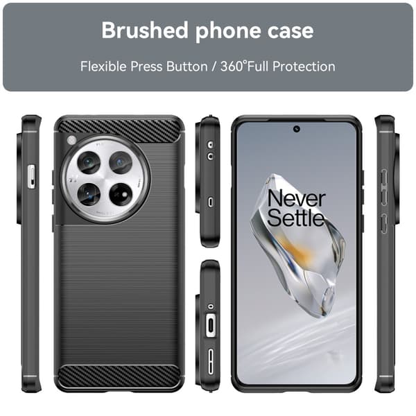 SKALO OnePlus 12 5G Armor Carbon Stødsikker TPU-cover