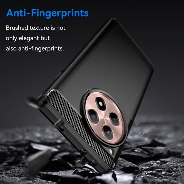 SKALO OnePlus 12R 5G Armor Carbon Stöttåligt TPU-skal