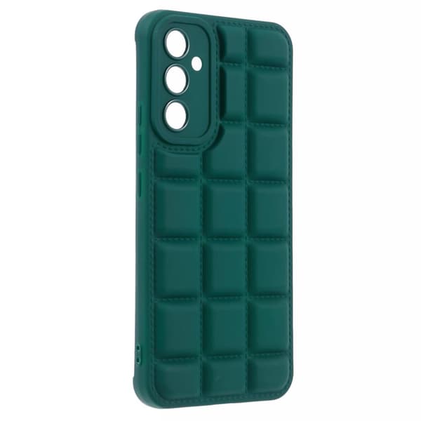 SKALO Samsung A15 4G Puffer Bumper TPU-suojakuori - Vihreä