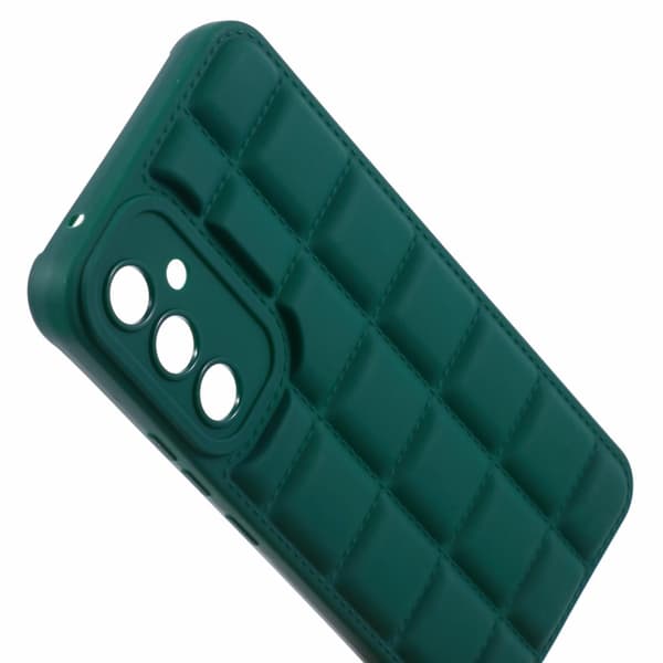 SKALO Samsung A15 4G Puffer Bumper TPU-suojakuori - Vihreä