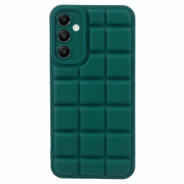 SKALO Samsung A15 4G Puffer Bumper TPU-suojakuori - Vihreä