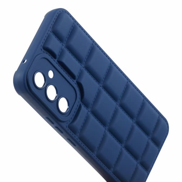 SKALO Samsung A15 4G Puffer Bumper TPU-suojakuori - Tummansininen