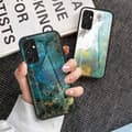 Miniatyrbillede 6 af 10: SKALO Samsung A15 4G Marmor hærdet glas TPU Cover - #5
