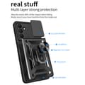 Miniatyrbillede 6 af 6: SKALO Samsung A15 4G Armor Hybrid Metal Ring Camera Slider - Guld