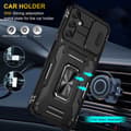 Miniatyrbild 6 av 7: SKALO Samsung A15 4G Armor Hybrid Metallring Kameraslider - Svart
