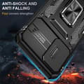 Miniatyrbild 2 av 7: SKALO Samsung A15 4G Armor Hybrid Metallring Kameraslider - Svart