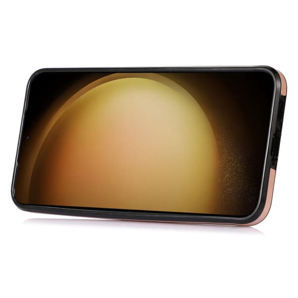 SKALO Samsung A15 5G PU-nahkainen Korttikotelo - Ruusukulta