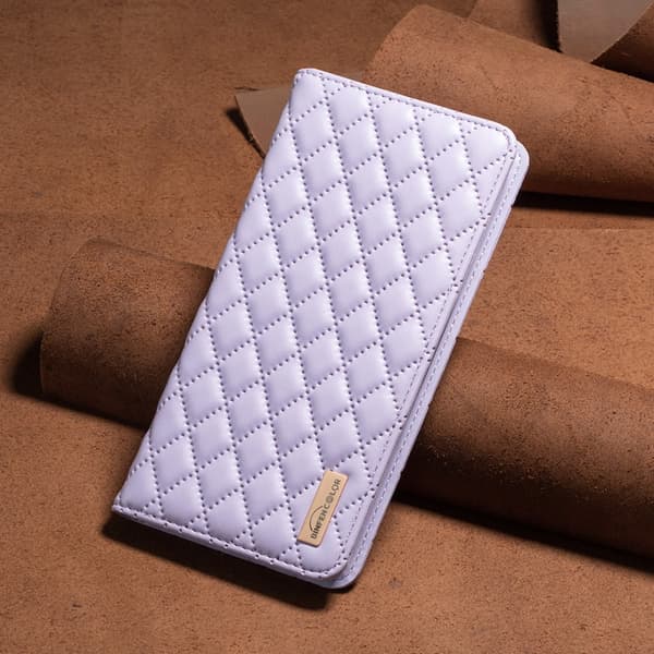 SKALO Samsung A15 4G BINFEN COLOR Big Wallet Quilted Flip Cover - Lilla
