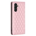 Pikkukuva 6 / 8: SKALO Samsung A15 4G BINFEN COLOR Iso Tikattu Lompakkokotelo - Pinkki