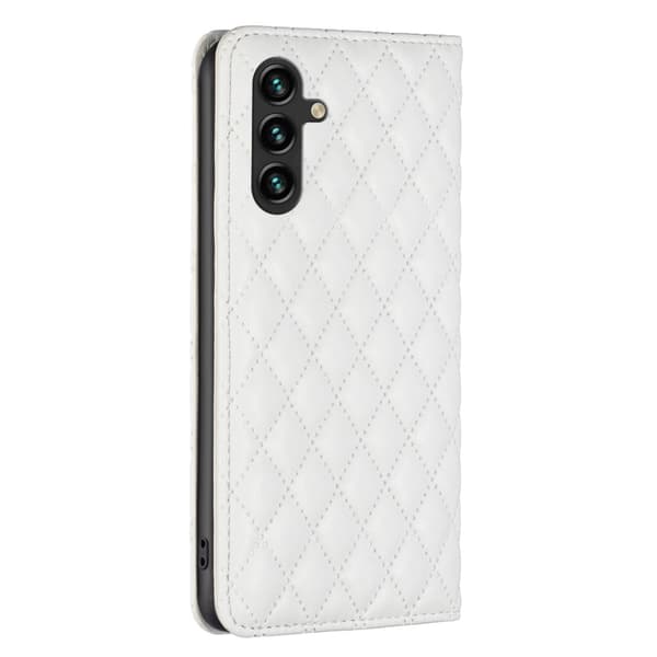 SKALO Samsung A15 4G BINFEN COLOR Big Wallet Quilted Flip Cover - Hvid